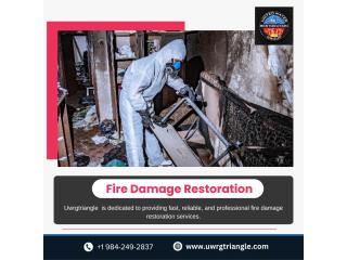 Fire damage restoration service Cary