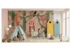 Kids Jungle Animal Friends Wallpaper Mural – Safari Adventure for Walls