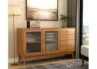 Designer Display Cabinet with Glass Front and Storage