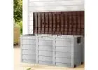 Gardeon 290L Outdoor Storage Box – Lockable Garden & Deck Organizer