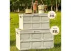Collapsible White Outdoor Storage Box – Large Capacity & Foldable
