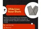White Linen Boxer Shorts – Breathable, Lightweight, and Stylish Comfort