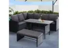 Gardeon 8-Seater Wicker Outdoor Dining Sofa Lounge Set – Black