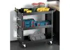 Giantz 3 Tier Tool Cart Storage Trolley with Pegboard & Hooks
