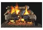 Shop 18/20" Charred Angel Oak Gas Log Set – Real Fyre G45 Triple T Burner