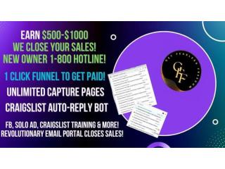 Learn how to earn $500 a day we close the sales for you