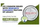 Fix Common Issues with Research Guidance Feature of Legacy