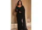 Beautiful Black Net Sarees Crafted For Stunning Evening Events