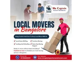 Local Movers in Bangalore | Mr.Captain Packers and Movers