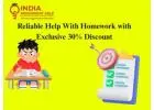 Reliable Help With Homework with Exclusive 30% Discount