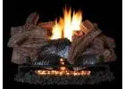 Triple the Flames, Zero the Vents - Wild Timber 18 Concrete Vent Free Gas Log Set